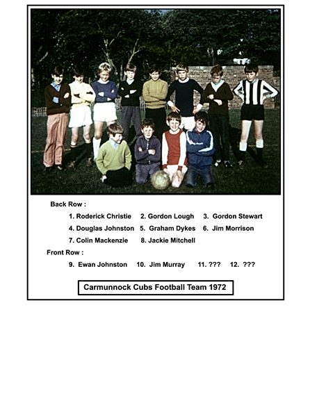 Carmunnock Cubs Football Team 1972