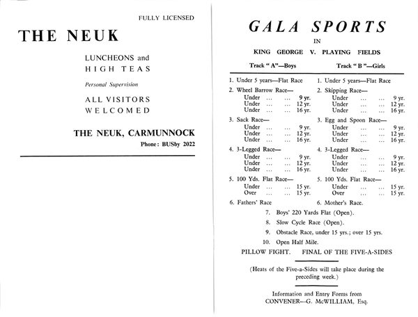 British Legion Gala Day Sports Day and Fete