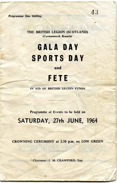 British Legion Gala Day Sports Day and Fete 1964