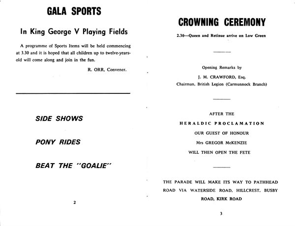 British Legion Gala Day Sports Day and Fete 1966