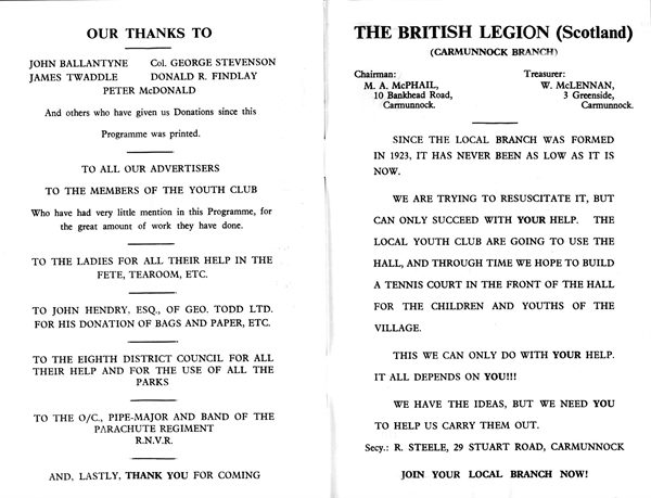 British Legion Gala Day Sports Day and Fete