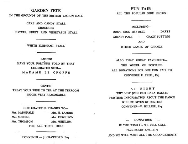 British Legion Gala Day Sports Day and Fete