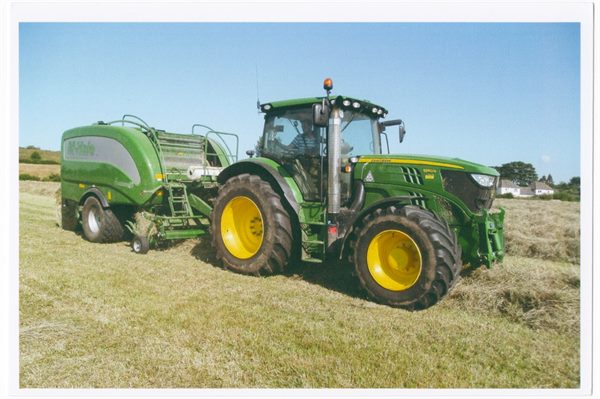 Dougie Johnstone baling at Windlaw