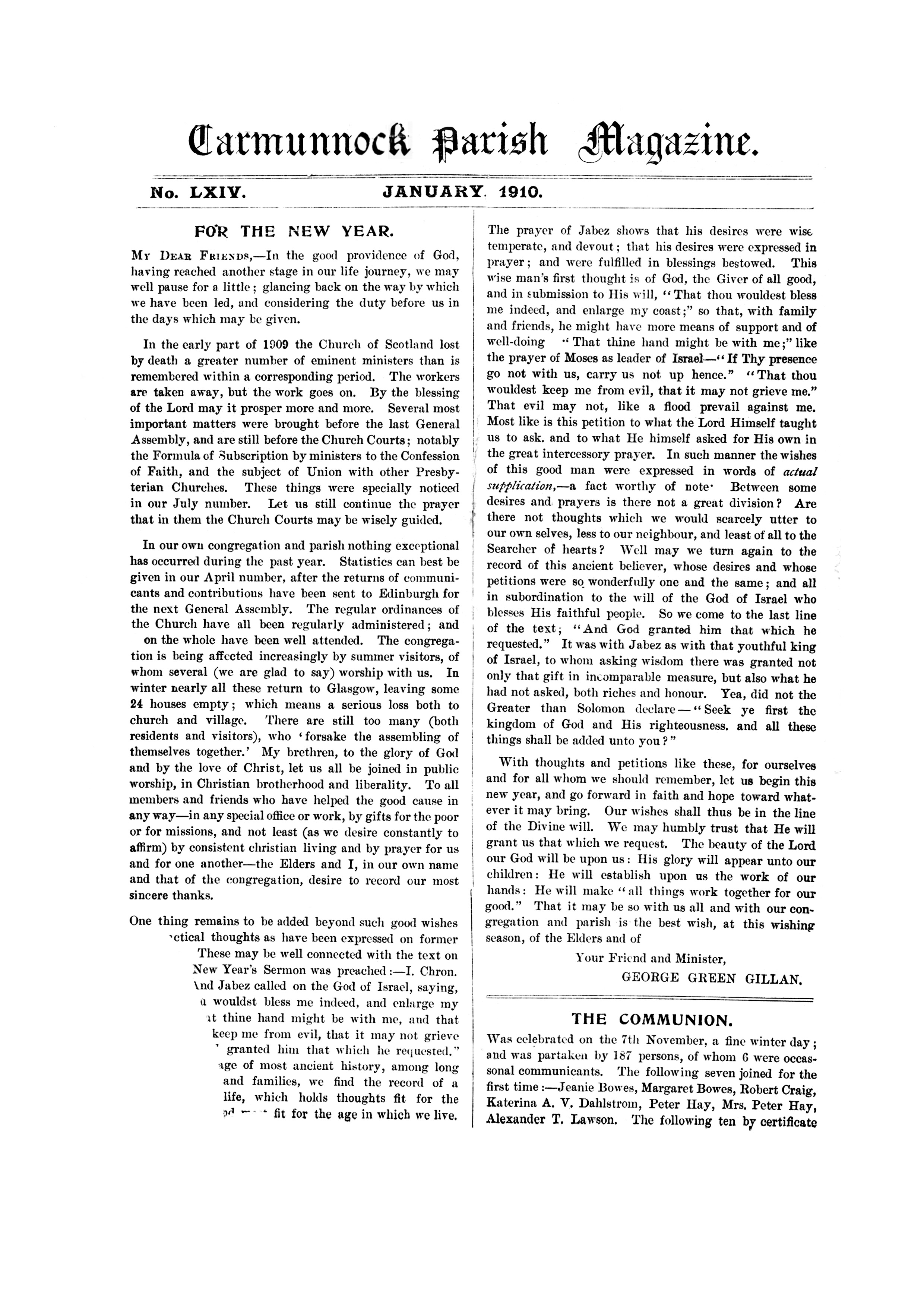 Carmunnock Parish Magazine LXiV