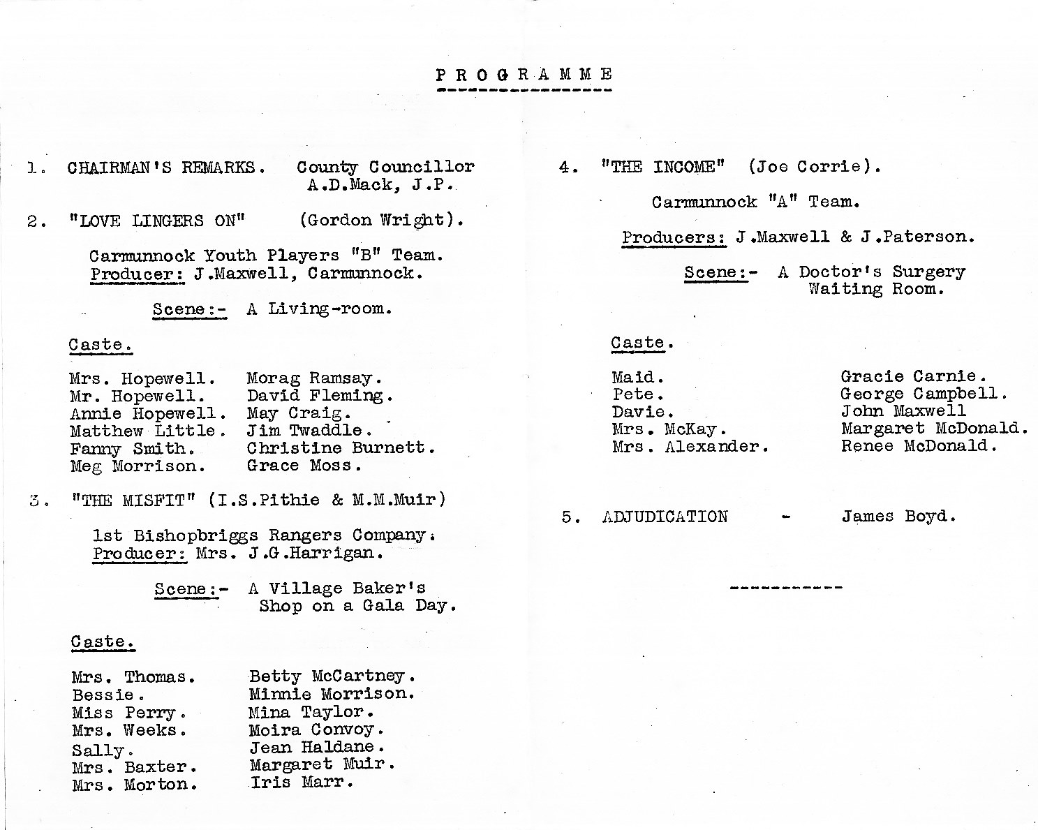 Drama Programme