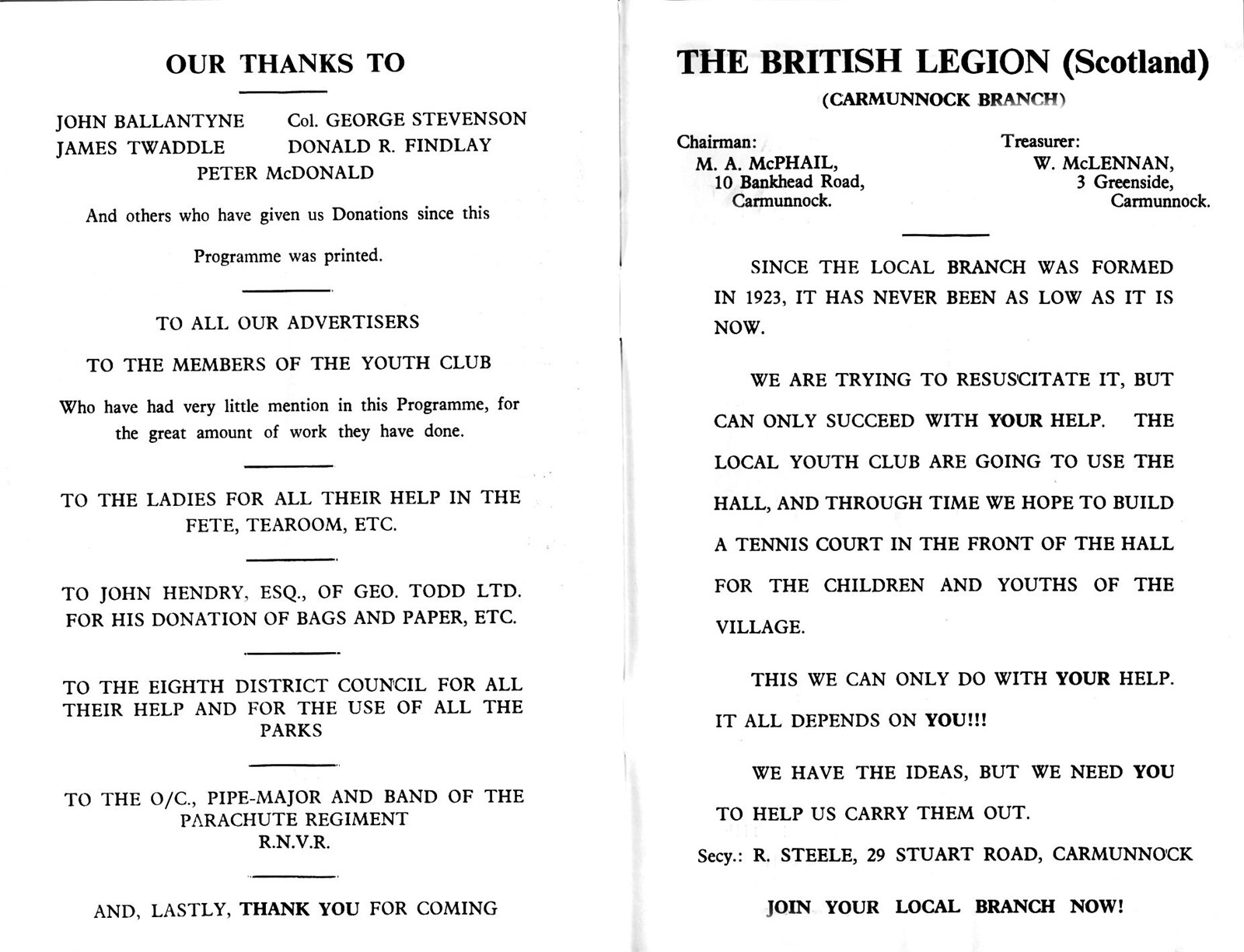 British Legion Gala Day Sports Day and Fete