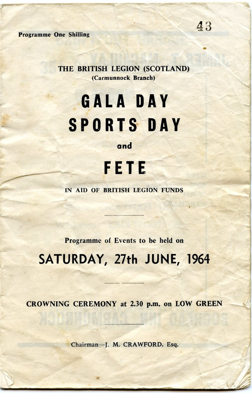 British Legion Gala Day Sports Day and Fete 1964