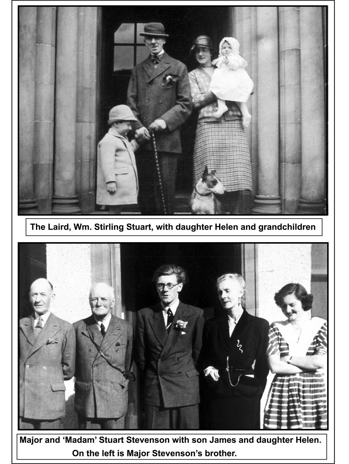 The Laird and family outside Castlemilk House