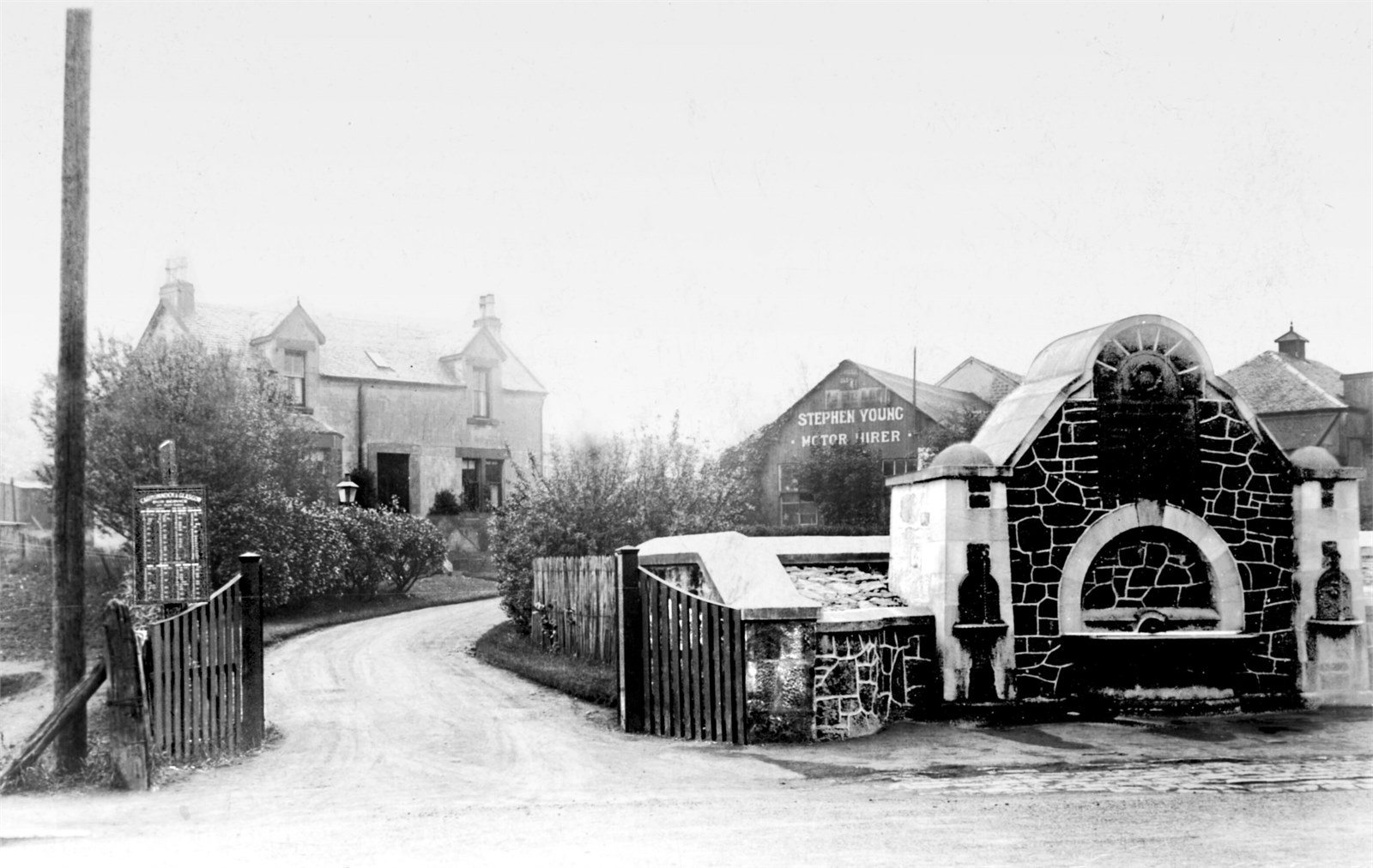 War Memorial and Stephen Young's Garage