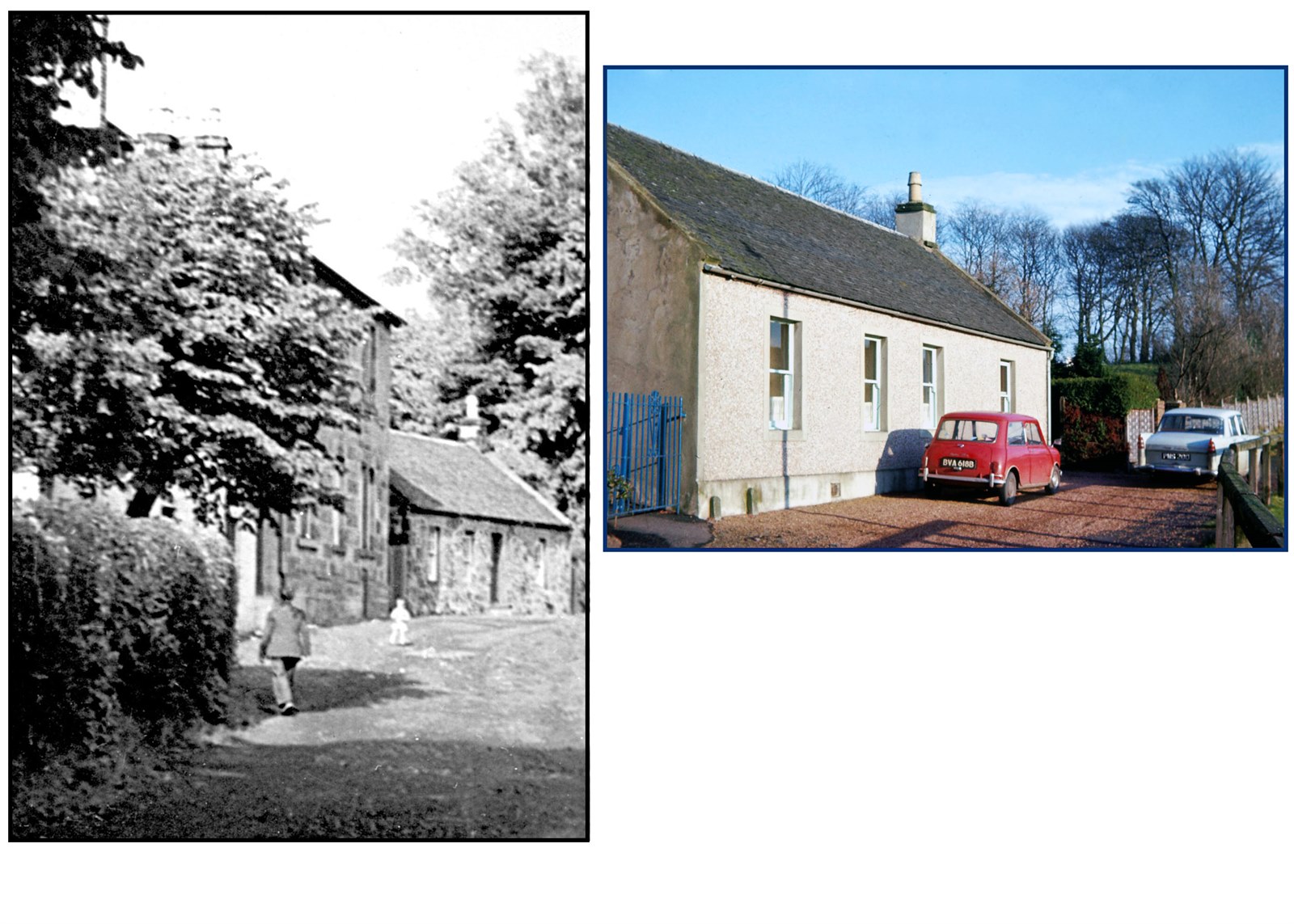 Two views of the Cottage on the Low Green