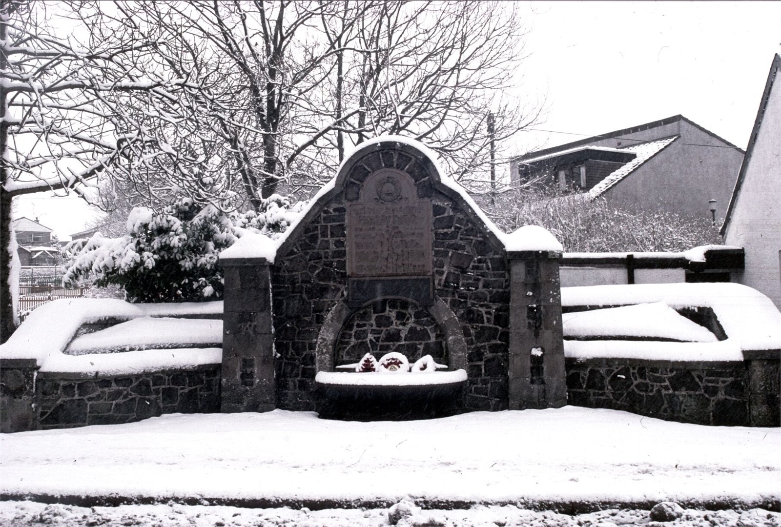 War Memorial in the snow